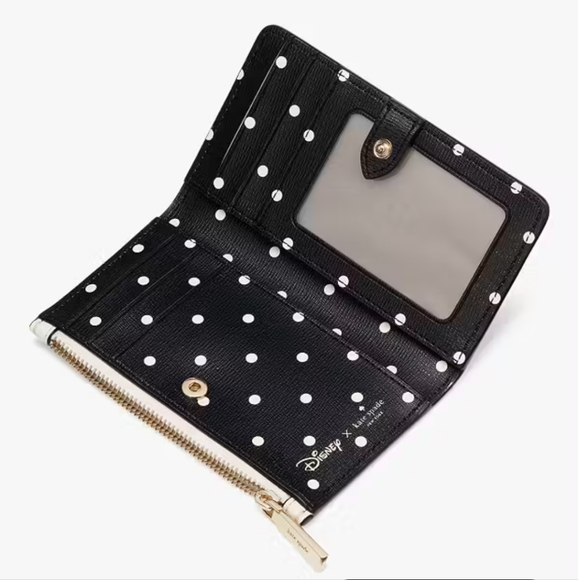 Kate Spade Disney X Kate Spade New York Minnie Small Slim Bifold Wallet - Picture 2 of 3